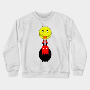 Pacman chasing red ghost Crewneck Sweatshirt